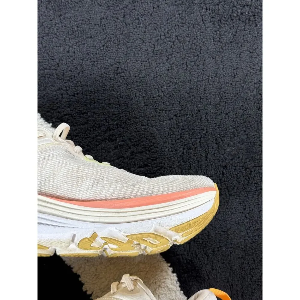 Hoka Shoes Womens Size 9D Gaviota 5 Wide One One Peach Athletic Running Sneakers
